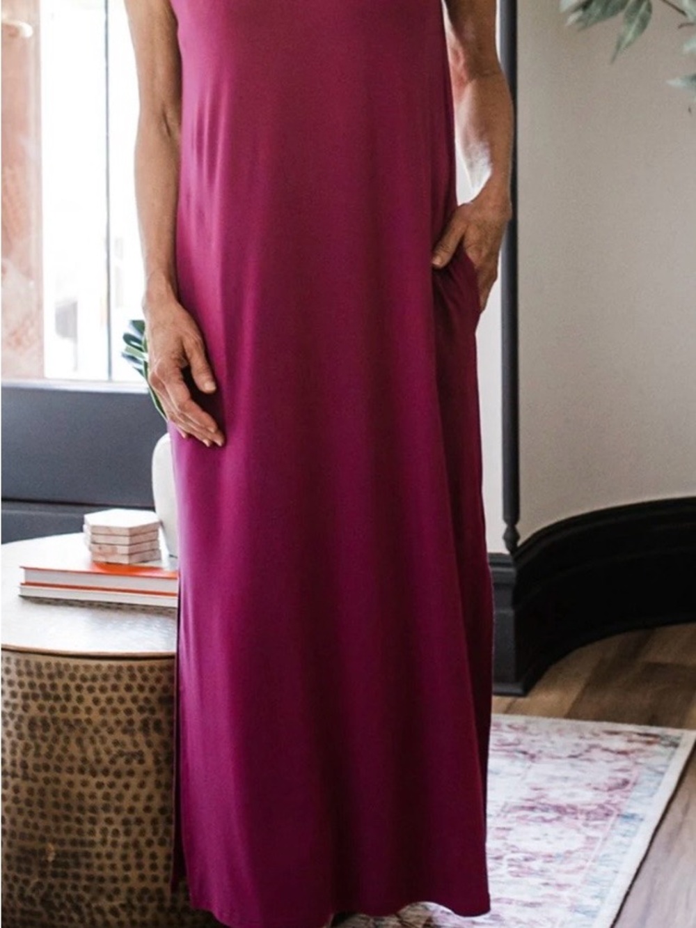 Philosophy Sleeveless Berry Maxi Dress